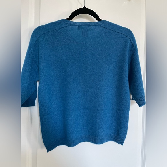 NWT House Of Harlow 1960 100% Cashmere Sweater Blue Womens Size S $198 - Picture 5 of 10